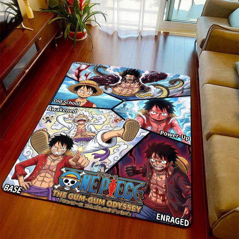 One Piece Anime Theme Carpet Rug Floor Mat Soft Surface Non Slip Base for Living Room Bedroom -QJY