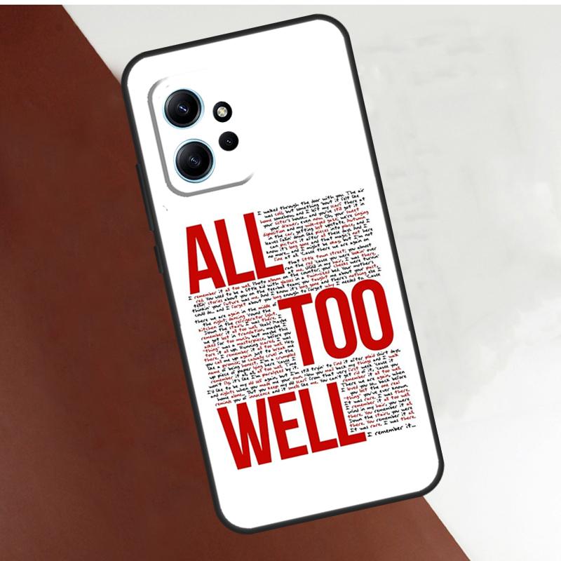 All Too Well Lyrics Case For Xiaomi Redmi Note 11 9 10 12 13 14 15 Pro Plus Cover For Redmi 15 C 10C 13C 12C 14C