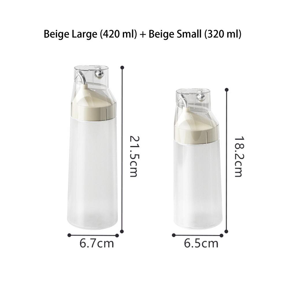 Auto‑open & Close Squeeze Oil Bottle 320ml/420ml Kitchen Condiment Dispenser Leak‑proof Sauce Vinegar Ketchup Storage Container for Countertop Cooking