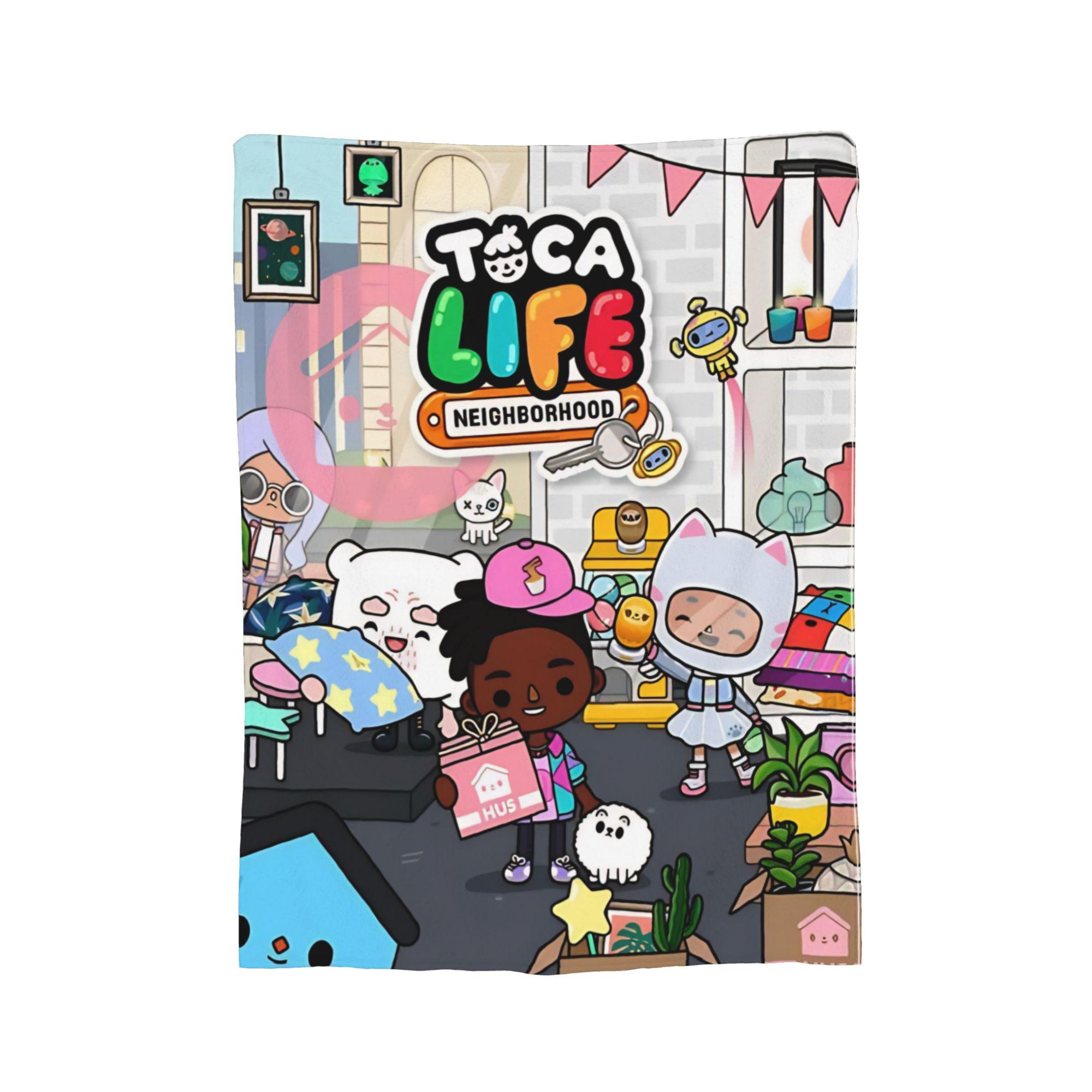 

Toca boca life world Плюшевые пледы из кораллового флиса Пледы для кровати, путешествий, теплая спальная кровать, 30x40in