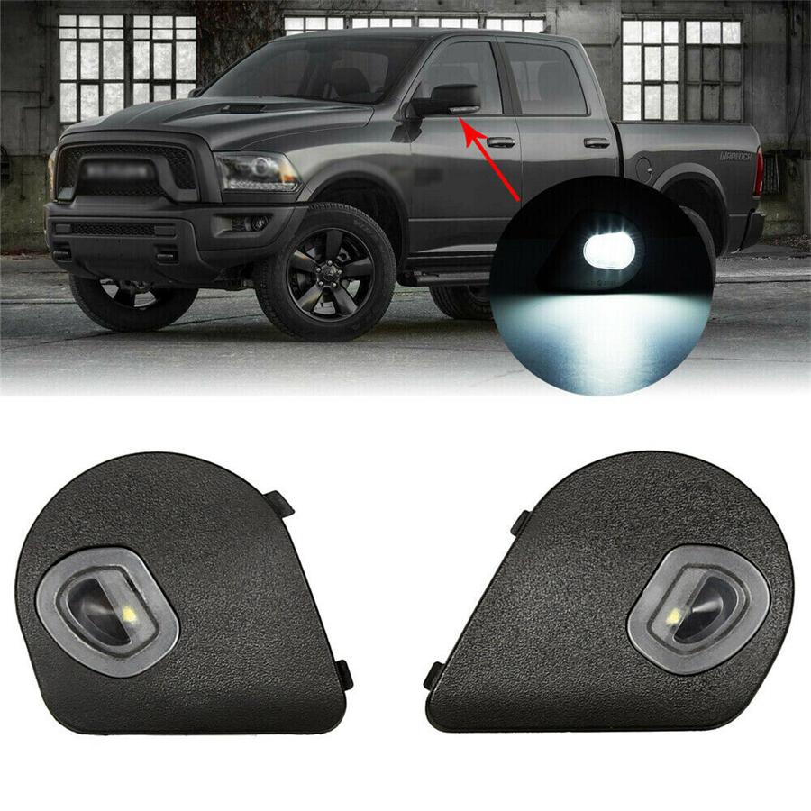 2 Pcs LED Side Mirror Puddle Light Lamps For Dodge Ram 1500 2500 3500 4500 5500