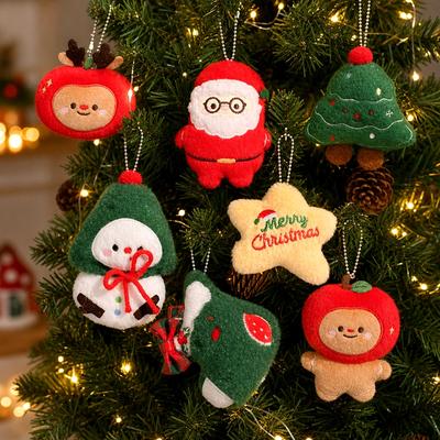 Christmas Tree Accessories Cute Hanging Pendants Xmas Tree Decoraitons Kawaii Navidad Party Favors Gifts