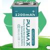 9V 1200mAh Li-ion Rechargeable Battery Micro USB Batteries for Multimeter Microphone Toy Remote Control Massager