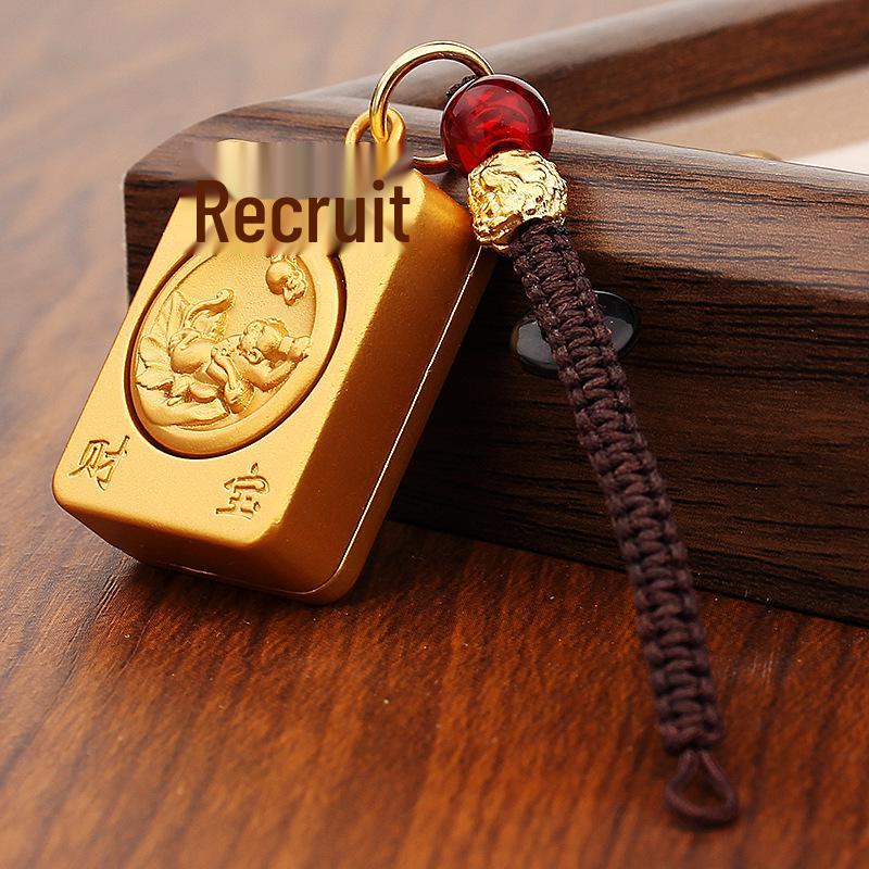 2025 Year of the Snake Spinning Key Charm Pendant for Men