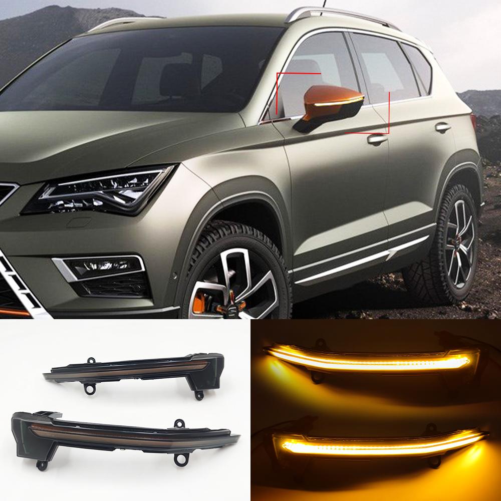 Dynamic LED Turn Signal Blinker for Seat Ateca 5D 2016 2017 2018 2019 2020 2021 FR Car Side Mirror Indicator Light Tarraco