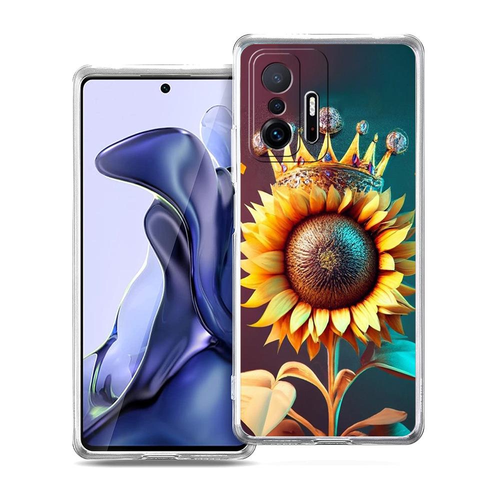 Sunflower Phone Case for Xiaomi Mi Poco F3 X3 X4 GT NFC M3 M4 11 Ultra 12 11X 11i Pro Lite 5G Soft Transparent Cover Capas Bags