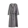 Pineapple Grid Quick-drying Coral Fleece Hooded Bathrobe – Skin-friendly, Warm, and Wearable for Winter Home Use.