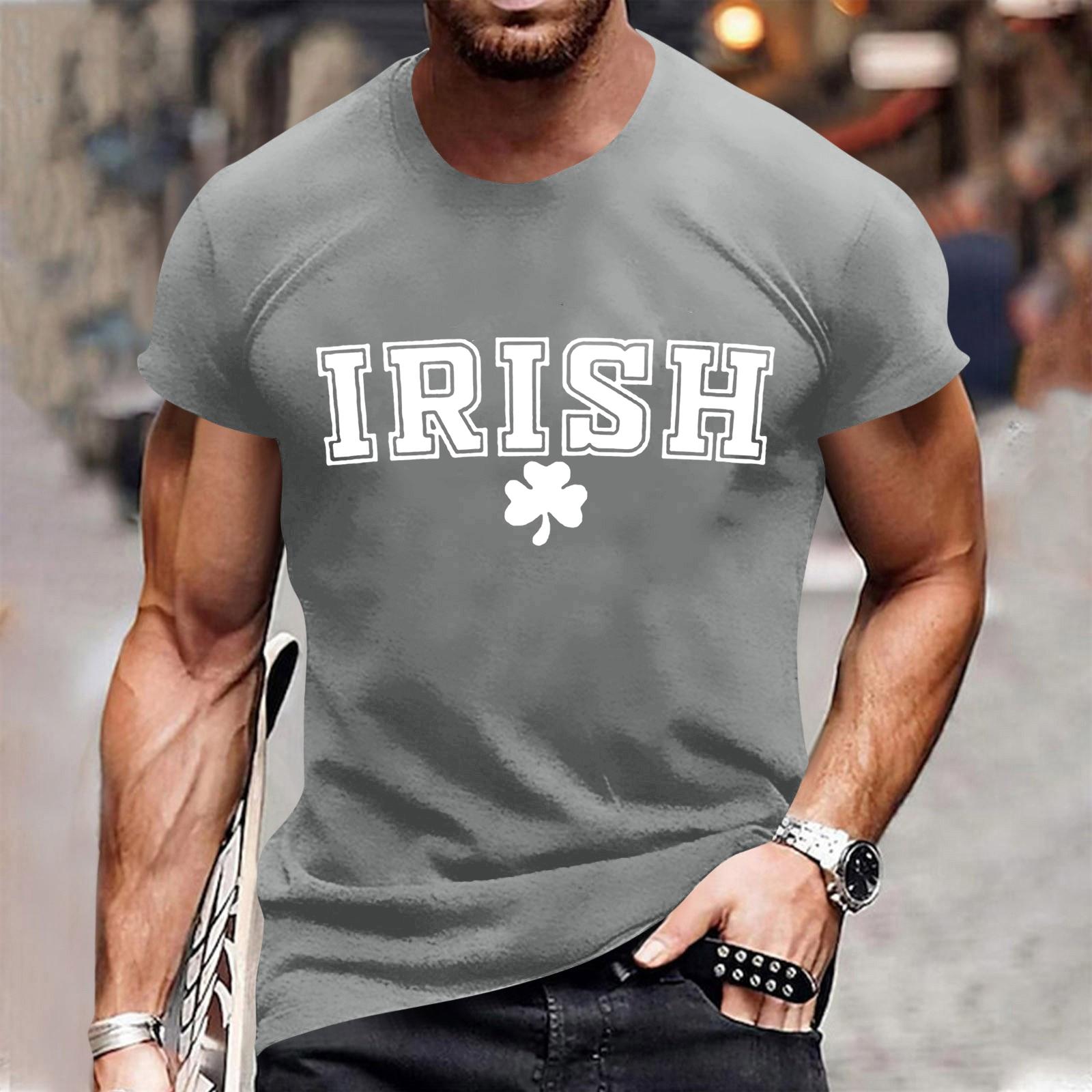 

Men S Fashionable T-Shirt, Street Casual Short Sleeved Clothing L