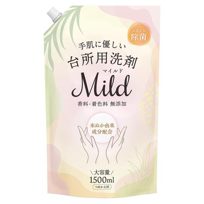 Kaneyo Soap Kitchen Detergent Suave 1500ml Sem aditivos ou corantes Contém ingredientes de arroz Esponja desinfetante Fabricado no Japão [Grande capacidade]