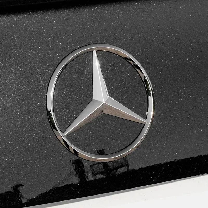 For Mercedes Benz 90MM ABS Car Rear Badge Sticker Trunk Emblem Decal A B C E S class GLA GLC CLA GLK GLE W204 W205 W212 PB2