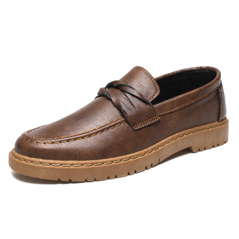 Fashion Men Casual Shoes Luxury Men's Loafers Handmade Leather Men's Shoes Moccasins Slip On Flats Male Tassel Driving Shoes for Man