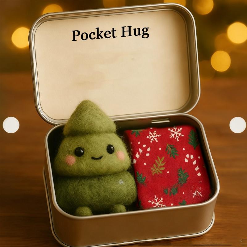 Handmade Soft Holiday Pocket Hug Gift Pouch Seasonal Celebration Home Decoration Accessories Seasonal Ornament