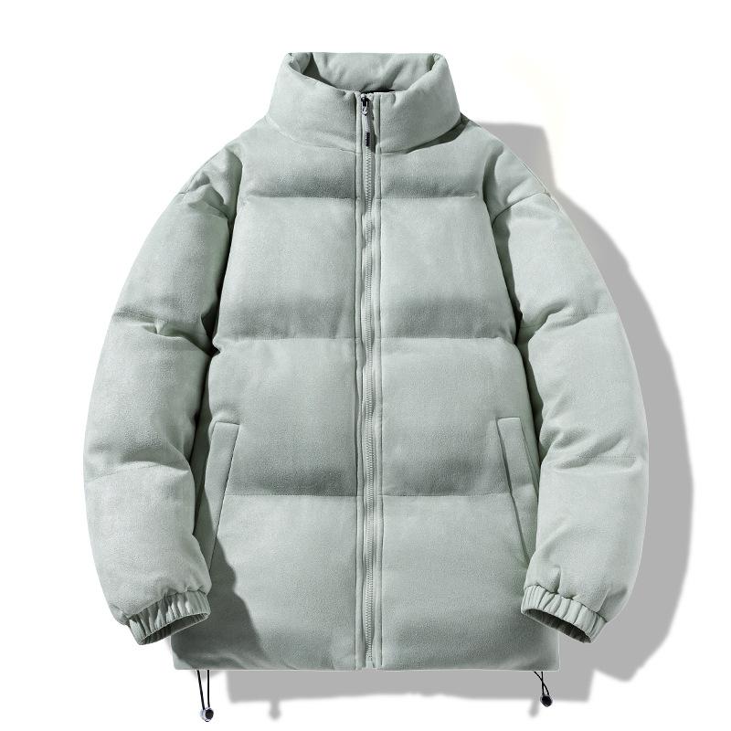 Cotton Jacket, Suede, Winter Casual Versatile Men's Fashion, Simple Stand Up Collar, Bread Jacket, Thick Cotton Jacket