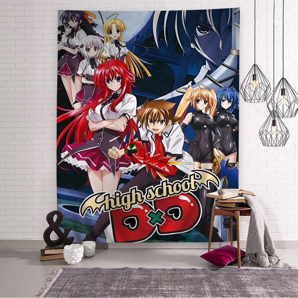 High School DxD DIY Väggbonad Hängande Tarot Hippie Väggmattor Sovsal INS Heminredning