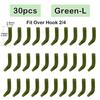 30x Carp Fishing Accessories Hook Kickers Line Aligner Size S/M/L/XL/XXL Fit For Shank Hook 1/2/4/6/8/10 Hair Rigs Tackle