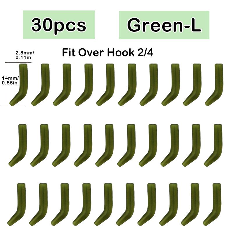30x Carp Fishing Accessories Hook Kickers Line Aligner Size S/M/L/XL/XXL Fit For Shank Hook 1/2/4/6/8/10 Hair Rigs Tackle