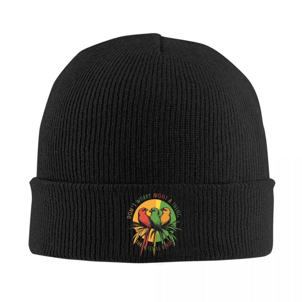 Kawaii Three Little Birds Reggae Warm Knitted Cap Hip Hop Bonnet Hat Autumn Winter Outdoor Beanies Hats for Men Women Adult