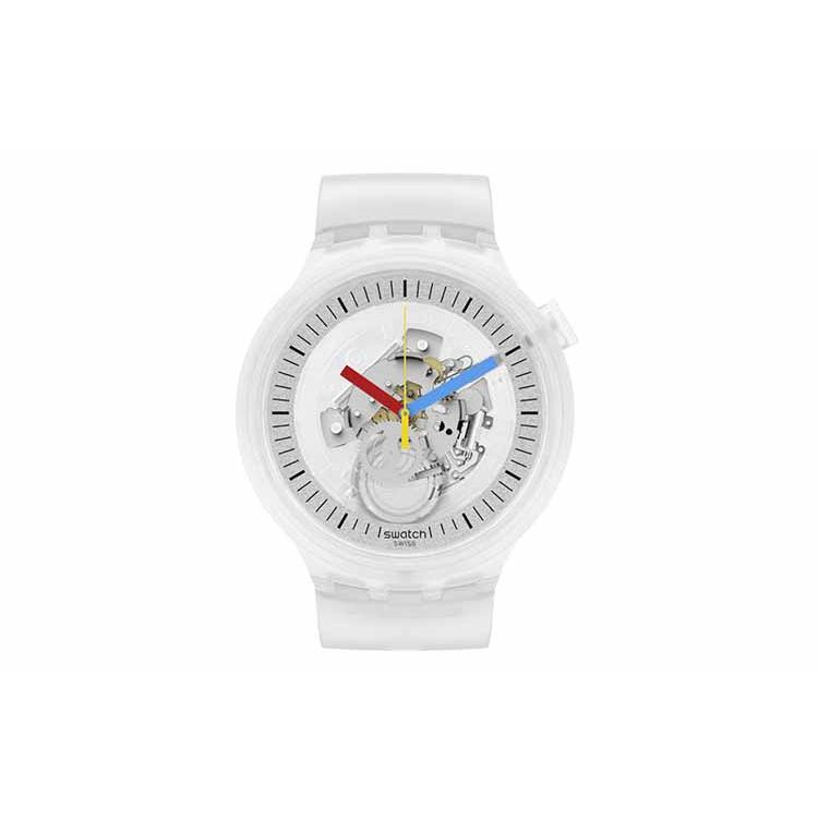 SWATCH Unisex 47mm Skeleton Watch SB01K100 SB01K100 Transparent Watch Case