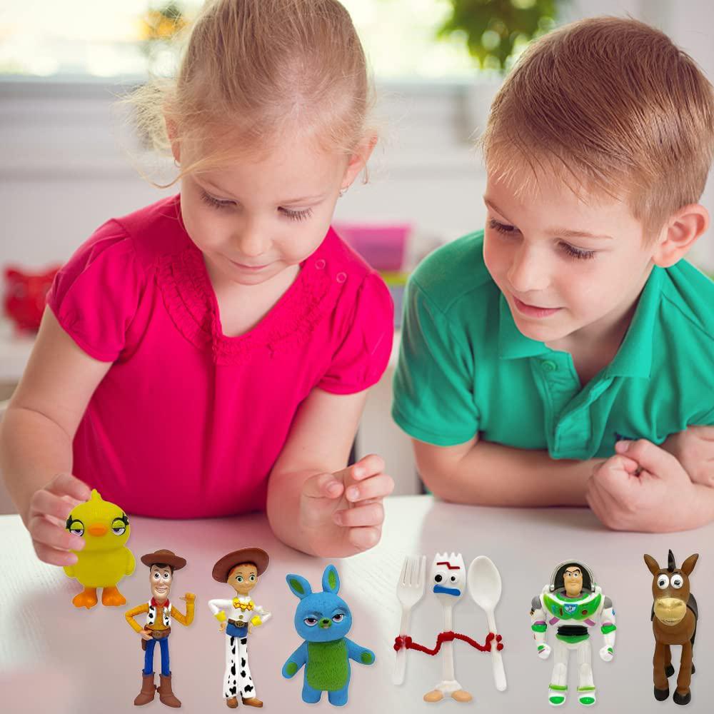 7PCS Toy Story Action Figures Toys Woody Lightyear Rex  For Birthday Party