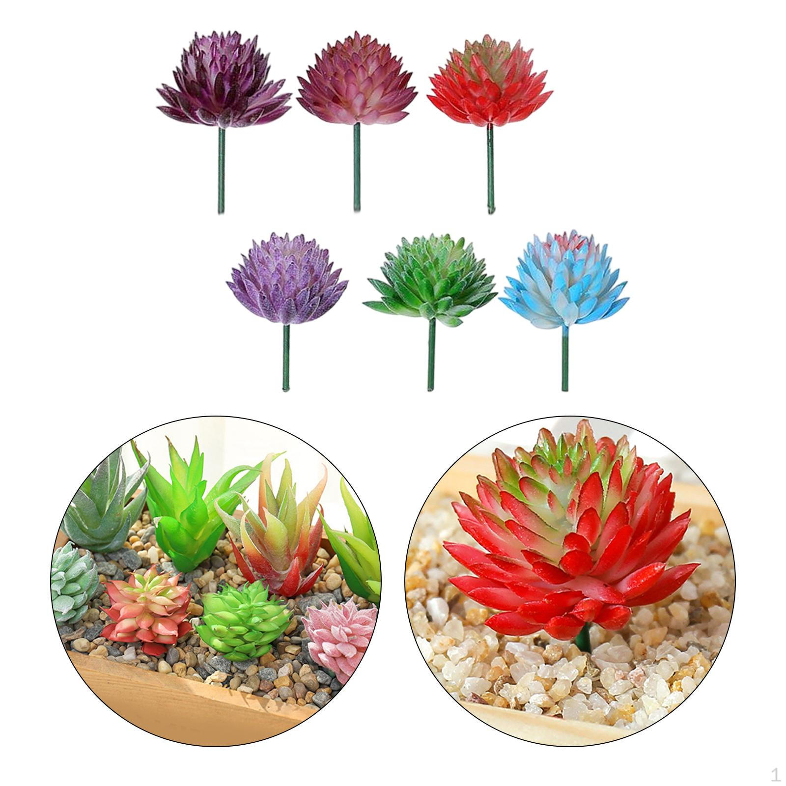 

Искусственные растения компактные, премиум-класса, искусственные растения без горшков для садовой композиции, свадебного декора, лотоса 6 pieces