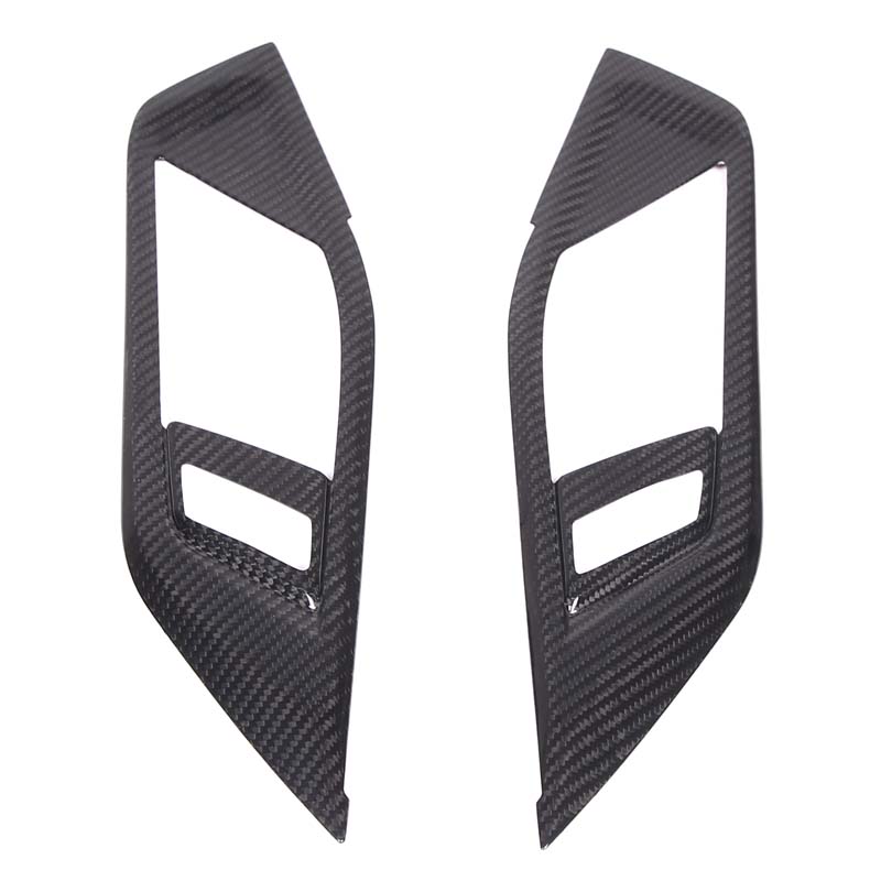 

For BMW 4 Series G22 Coupe M4 G82 2020-2026 Real Carbon Fiber Interior Door Handle Panel Frame Stickers Cover Car Accessories