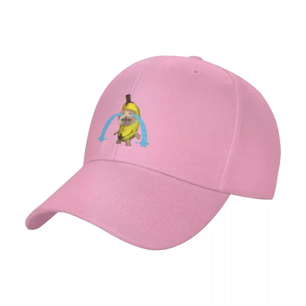 Banana Cat Crying Meme Baseball Cap Sunscreen Golf Unisexs Tennis Womens