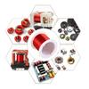 1-5 Roll Magnet Wire for Coil Winding, 0.1-1.0mm Red PU Enameled Coppers Wire, High Conductivity Insulated for Craft
