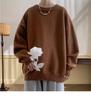 Autumn/Winter Men's Loose Lapel Sweater - Trendy Hong Kong Style Long Sleeve Knitwear