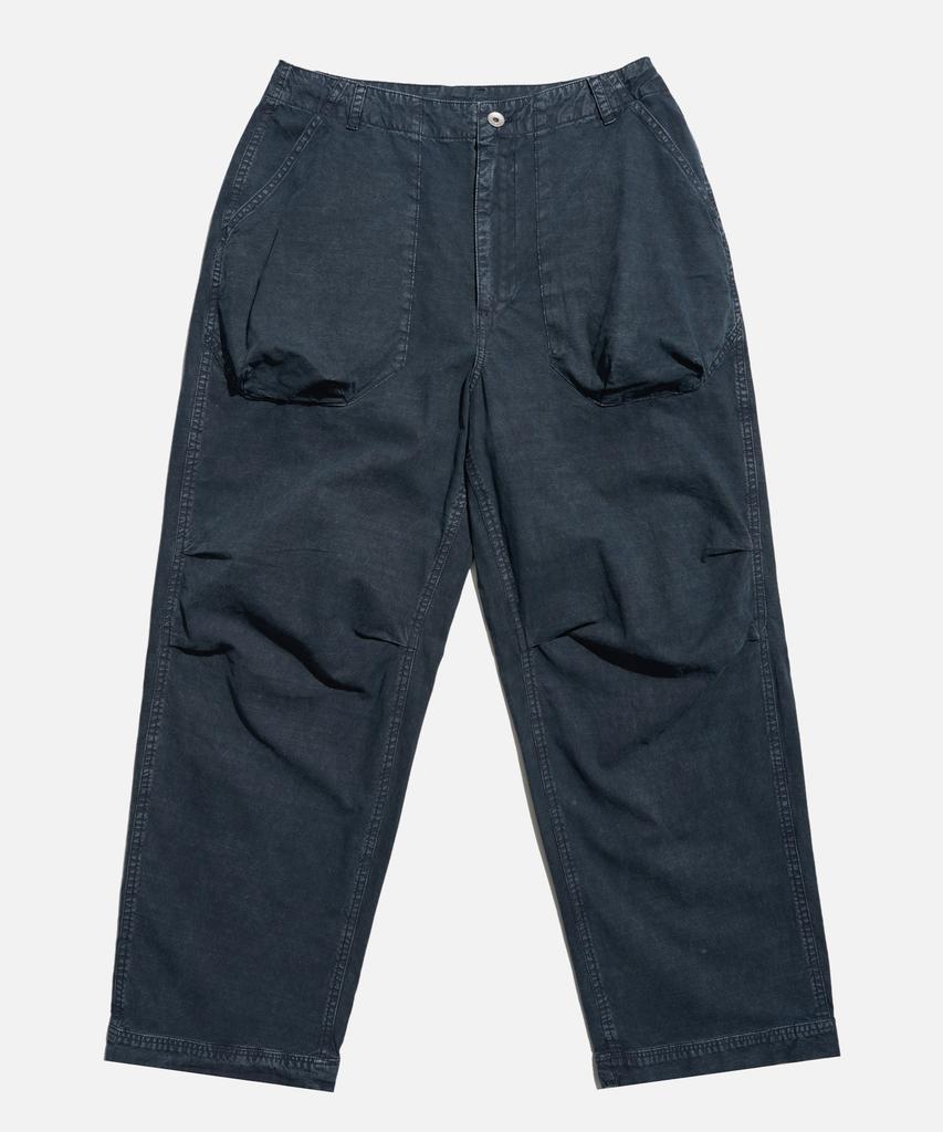 Mideueobdeiteu Knee-Tuck Wide Fatigue Pants Navy