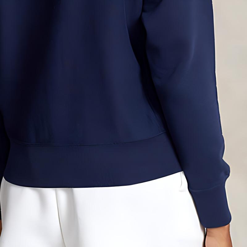 Polo Ralph Lauren FW23 Brand Logo Embroidered Hooded Cardigan Sweatshirt Women Sweatshirt Navy-Blue 211841657-002