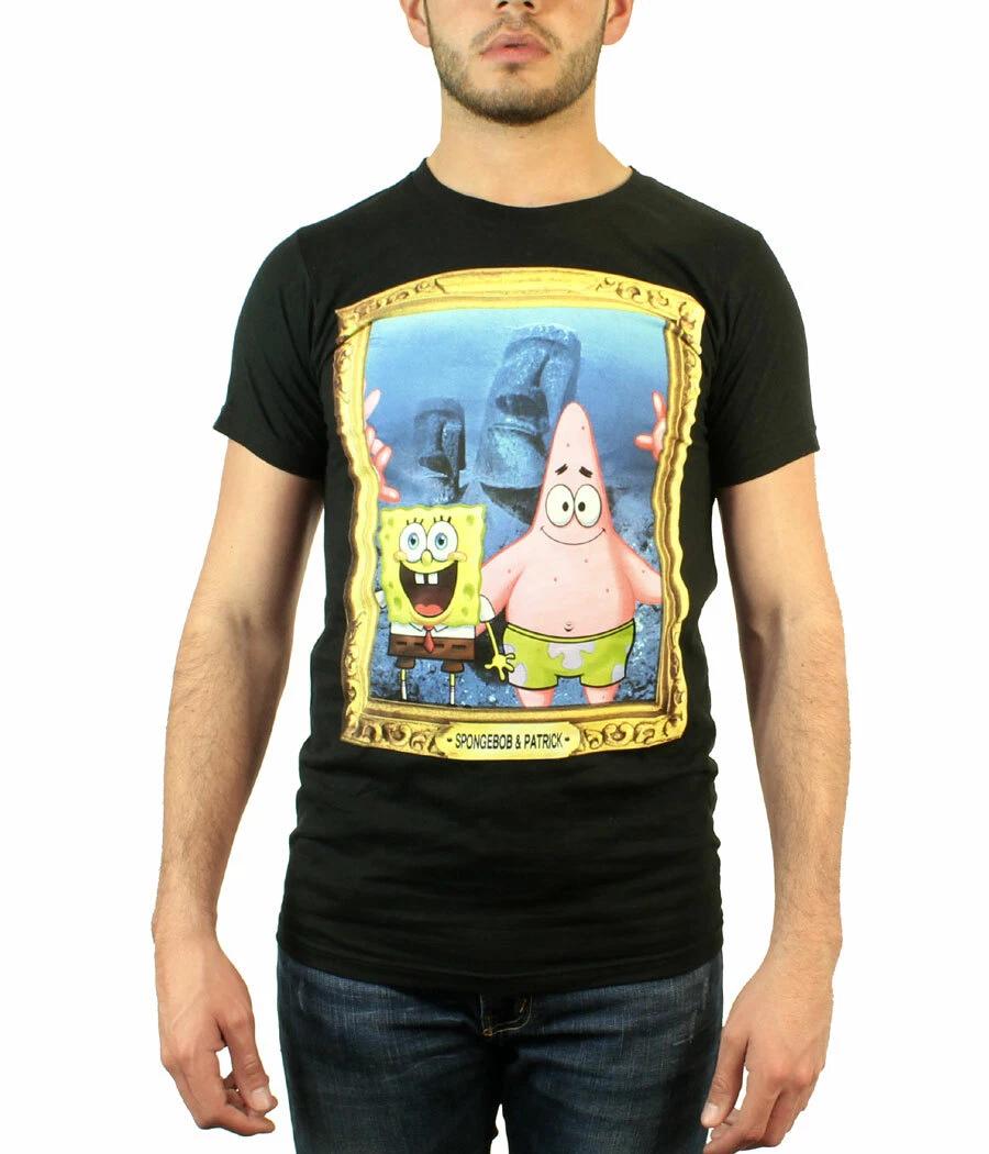 Spongebob and Patrick Portrait 100% Cotton T-shirt Mens Tees Top 3XL