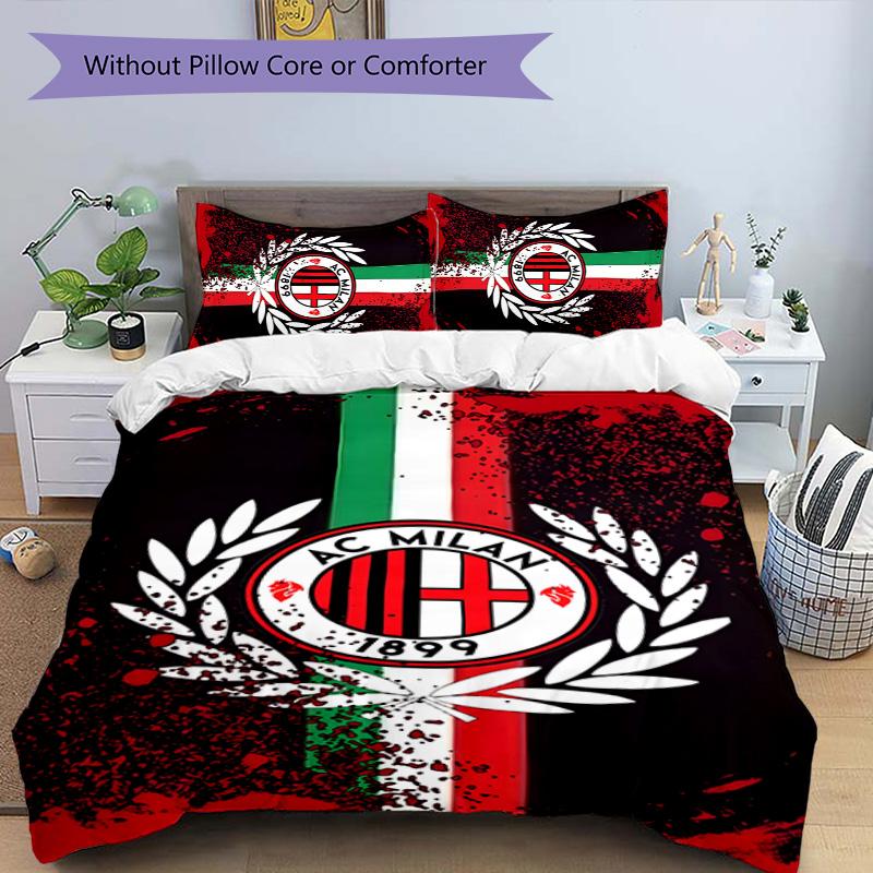3-teiliges A-AC Mailand Design Bettwäsche-Set - HD-bedruckte Bettwäsche mit 1 Bettbezug und 2 Kissenbezügen - Perfekt für die Dekoration zu Hause und im Studentenwohnheim