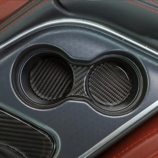 4x Inner Gear Water Cup Decor sticker for Dodge Challenger 2015-23 Carbon Fiber