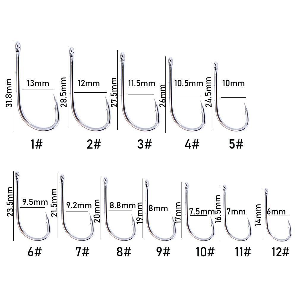 Long Handle Offset Narrow Bait Hook Long Shank Fishing Hook Barbed Fishhook High Carbon Steel