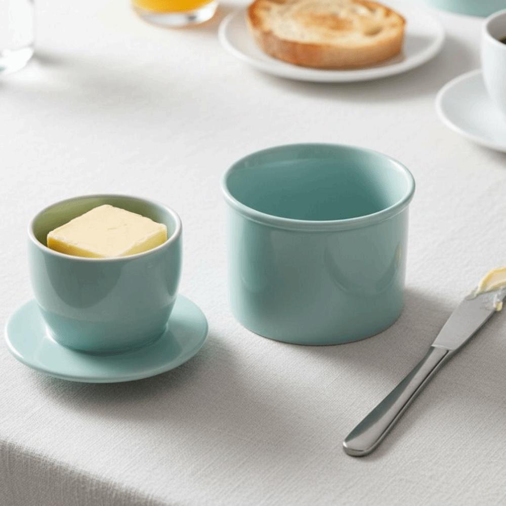 Tazza Formaggio Ceramica French Butter Crock con Coperchio Colore Unico Tazza Burro Domestico Contenitore Sigillato per Burro Pane