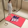 Abstract English Words Floor Mat Diatomite Bath Mat – Highly Absorbent, Non-Slip, Quick-Drying Bathroom Rug