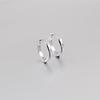 925 Sterling Copper Simple Copper Plain Ring Suitable For Women's Light Luxury High-end Versatile Ear Rings As Zircon