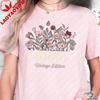 40th Birthday Shirt Flower 1986 Birth Year Number For Wounisex Graphic Tshirt Turning 40 Plus Gift Crewneck Shortsleev Tops