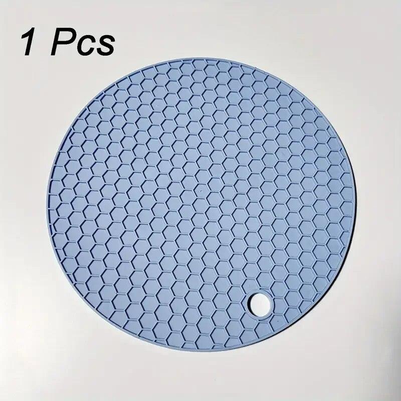 Silicone Mat Drink Cup Coasters Non-slip Tableware Pads Pot Silicone Mat Heat Resistant  Round Cup Kitchen Accessories