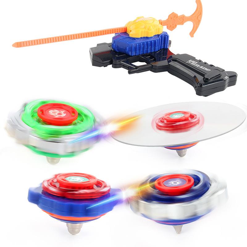 Traditional Casual Boy Toy Alloy Battle Gyro Gun Set Attack Gyro Can Be Used With Cd Disc Launcher
