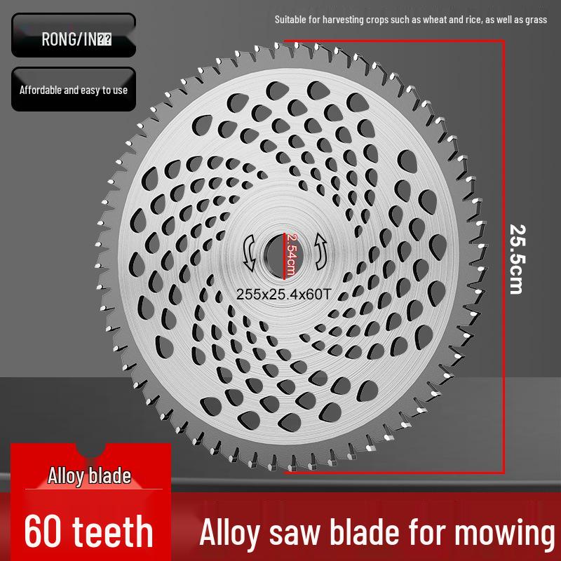 Manganese Steel Circular Saw Blade: 40, 60, 80 Teeth Lawn Mower Brush Cutter & Grass Head Gasoline Accessories