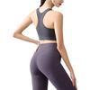 Anta Training Series Solid Color Slim Fit Front Zipper Sports Bra Women underwear Dark-Gray 962447101-3
