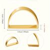 12pcs Zinc Alloy Semi-circular Napkin Ring Creative Modern and Simple D-shaped Napkin Clasp Gold Napkin Ring