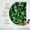 Jungle Leaf Shower Curtain - Waterproof,Mildew-Resistant with Lush Tropical Greenery Design for Vibrant and Fresh Bathroom Decor