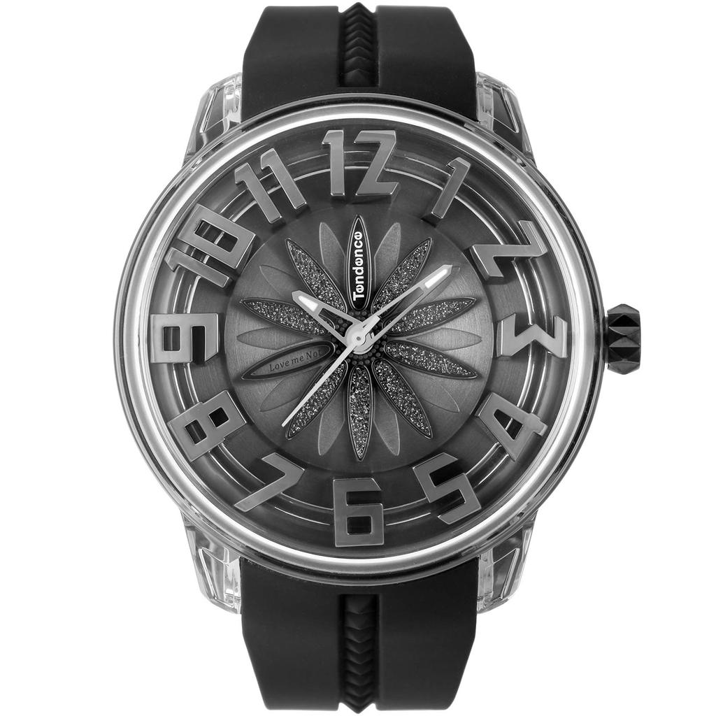 TENDENCE King Dome Black Dial Polyamide Mineral Glass Quartz 50MM Watch TY023007