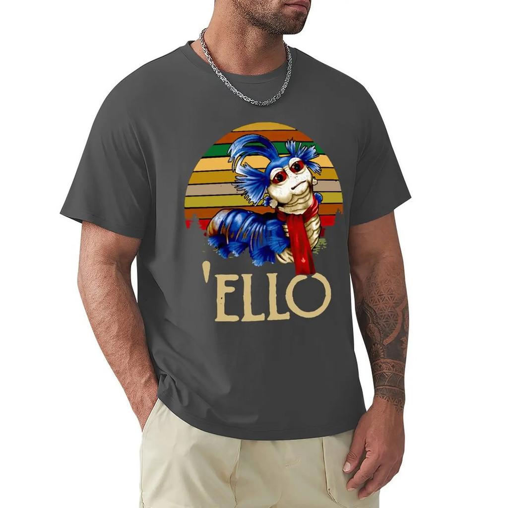 Grey Worm Ello Labyrinth Ello Vintage T Shirt Harajuku Short Sleeve T-shirt 100% Cotton Graphics Tshirt Tops