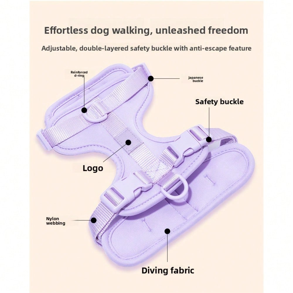 Dog Chest Back Anti-Bite Break Free Chest Strap Pvc Pet Leash Pvc Collar