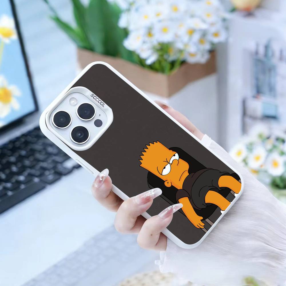 Anime T-The S-Simpsons-s  Phone Case For iPhone 16,15,14,13,12,17,Pro,MAX white Matte Shockproof Cover
