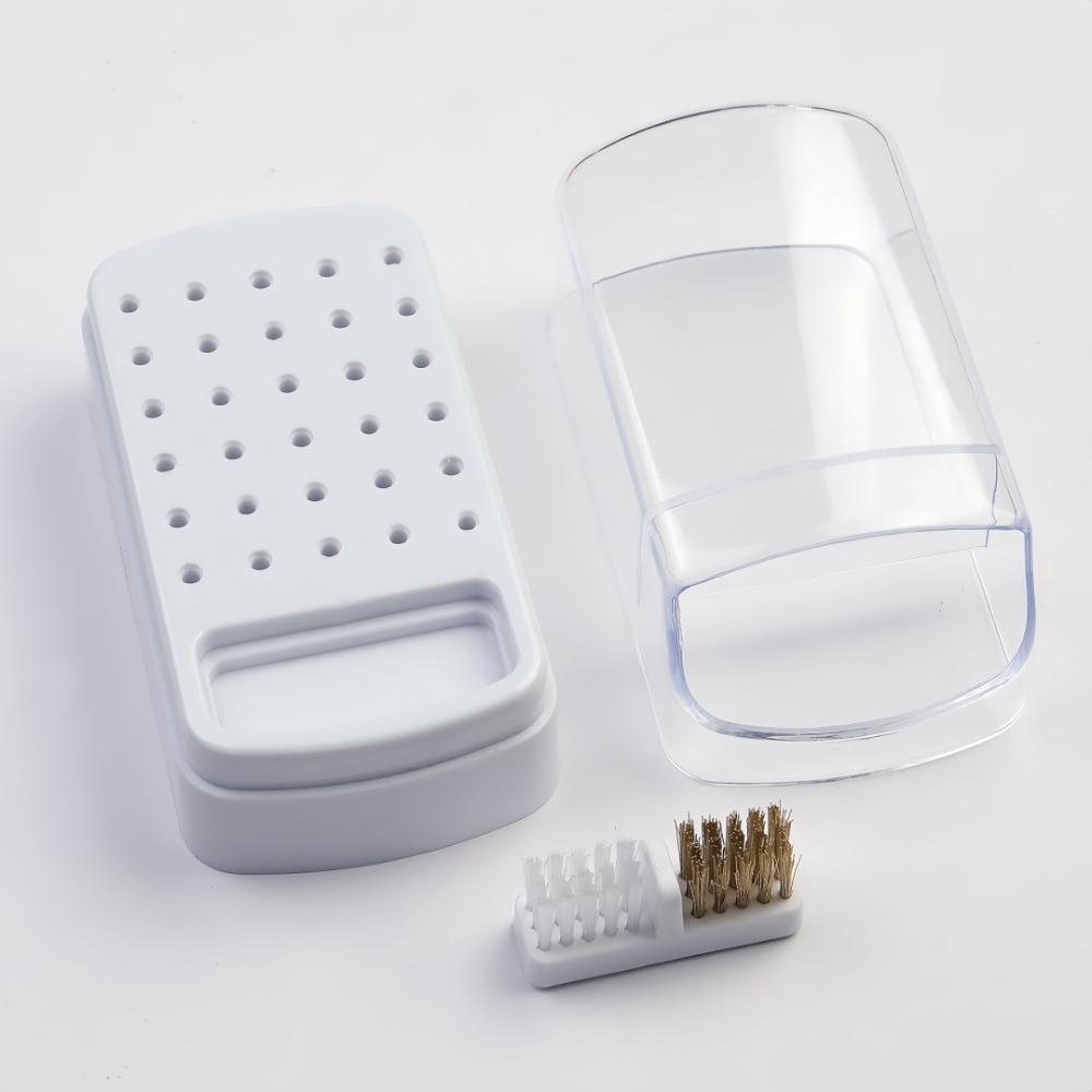 Hole 30 Nail Polishing Head Storage Box Polishing Head Display Rack Drill Bit Box For Manicure Polishing Head Organize Storage