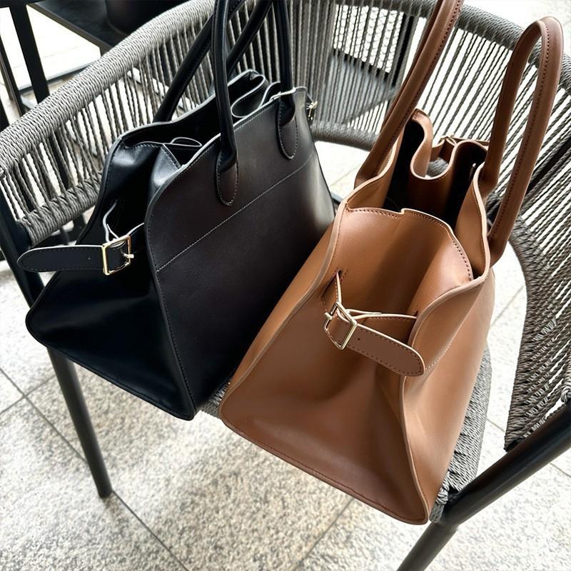 High-quality Niche Cowhide Bag Tote Women's 2024 Leather Large-capacity Commuting Handbag